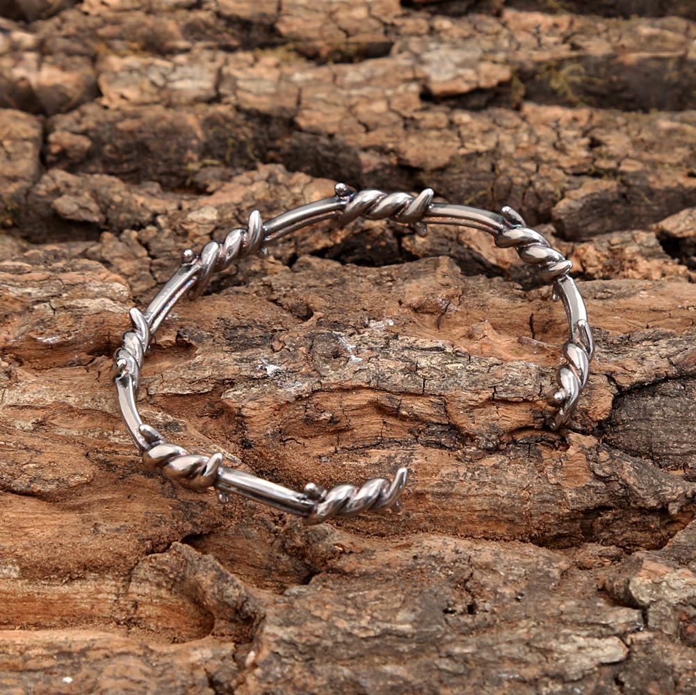 Винтажный плетеный браслет из нержавеющей стали с шипованным открывающимся дизайном, модное вечернее украшение, подарок для женщин, модный