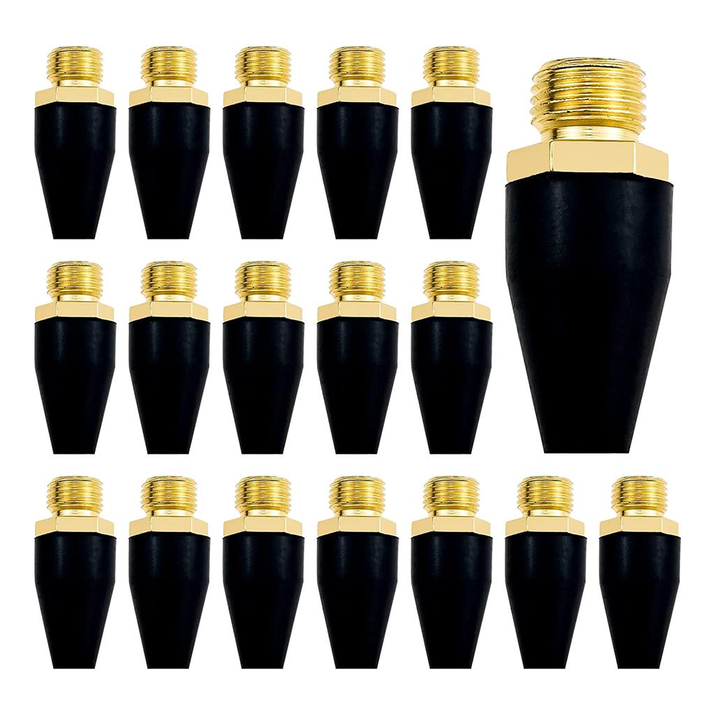 20 Pcs Black Rubber Air Tool Tip Air Nozzle Replacement Blow Handguns Rubber Tip Air Compressor Blower Nozzle Air Tool P