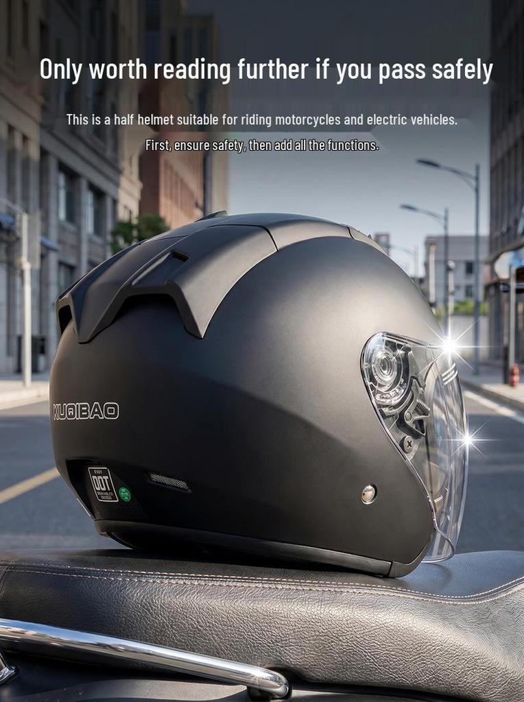 Стильный шлем для мотоцикла Cool Ride Bao, легкий, Bluetooth, с двойным визором, сертификация 3C, долгий срок службы батареи и отличное качество звука