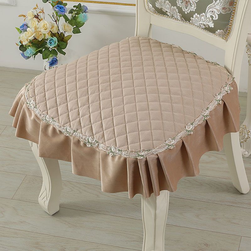 Элегантный кружевной декор 43*45 см, подушка для стула, противоскользящая подушка для сиденья в европейском стиле, домашний декор, обеденный офисный коврик