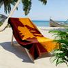 Wolf Symbol Two-Tone Beach Towel Beach Towel Quick-drying for Travel Outdoor Sports Jogging Beach and Swimming