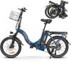SAMEBIKE CY20 - Складной электровелосипед - Двигатель 350 Вт - Аккумулятор 36 В 12 Ач - Запас хода 90 км - 20-дюймовые колеса - Макс. 32 км/ч - Синий