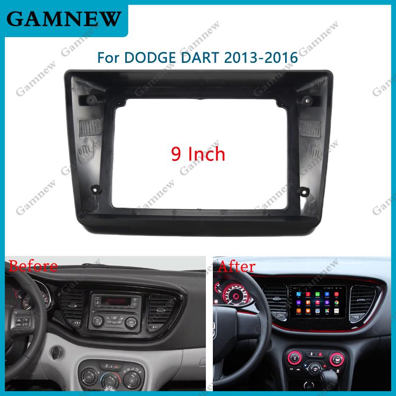 9 Inch Car Frame Fascia Adapter Android Radio Dash Fitting Panel Kit For DODGE DART 2013-2016