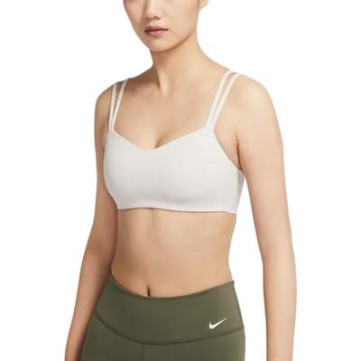 Dri-FIT Alate Solid Support Мягкий спортивный бюстгальтер Женское нижнее белье Белый DO6609-104