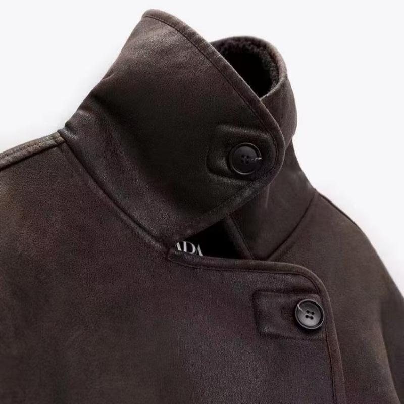 Women's Autumn and Winter New Loose Fur Warm Jacket Female Coat