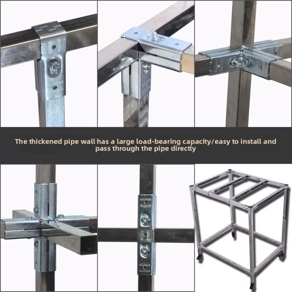 Adjustable Pipe Joint Buckle Non Welding Elbow Fixed Buckle New Square Tube Connector Railing