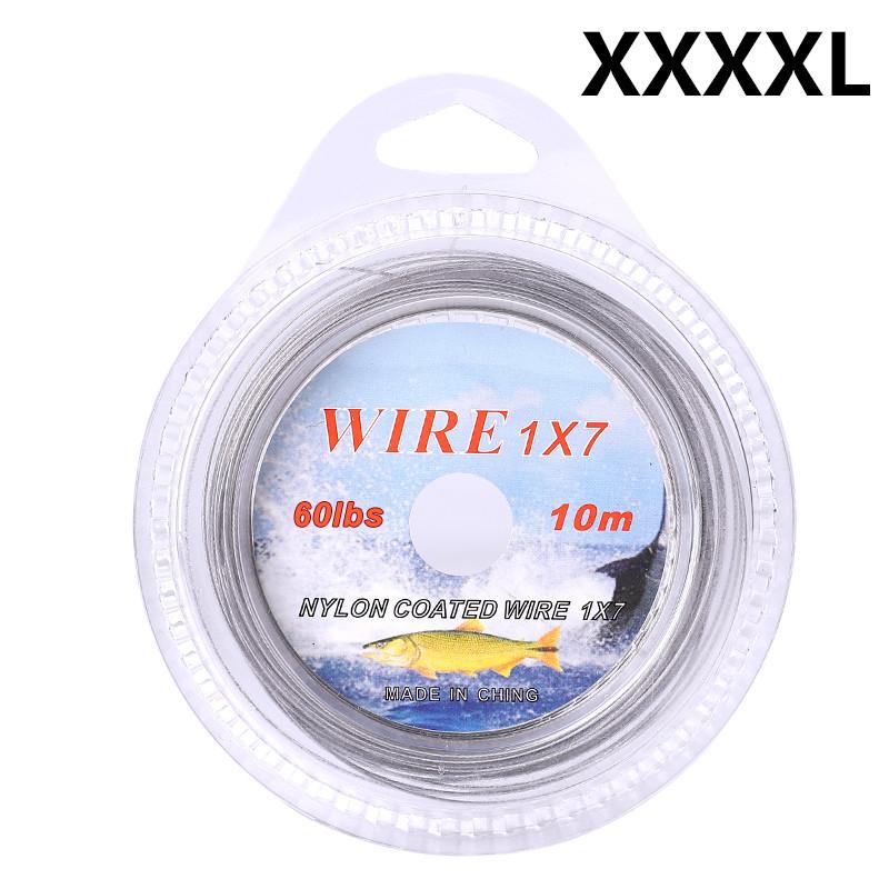 FTK Рыболовная леска из 7-прядной плетеной проволоки, 10 м, 10-60 фунтов
