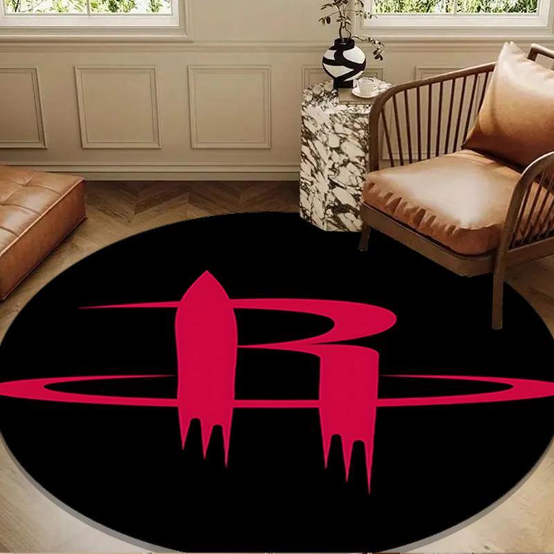 Rockets Team Art Round mat, Anti-slip Circle Carpet Chair rug For livingroom,Bedroom, doormat home decor Gift Christmas Gifts