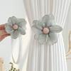 1pc Elegant Magnetic Curtain Tieback with 3D Flower Design, Polyester Ribbon Curtain Holdback for Bedroom and Living Room Home Decor