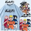 Мужская футболка с графическим принтом из аниме Наруто, Саске Учиха и Пейн Акацуки, Оверсайз, Летняя, Свободный крой, Повседневная, Уличная одежда для мальчиков и девочек