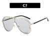  Oversized Retro Pilot Women Sunglasses Fashion Metal Quality Decoration Men Punk Shades UV400 Sun Glasses
