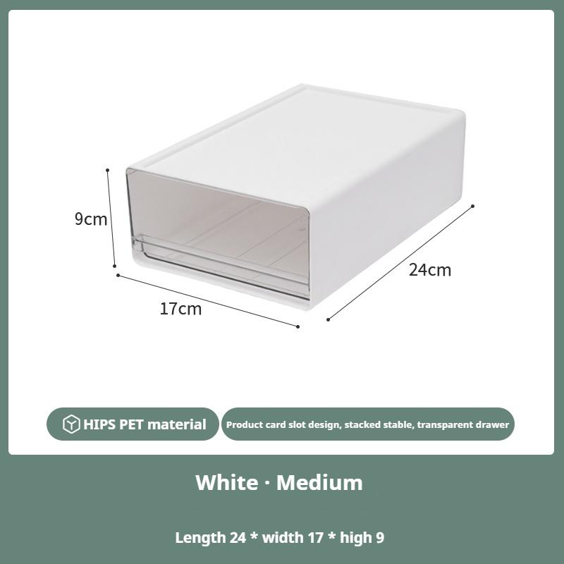 Desktop Drawer Box Desktop Cosmetic And Stationery Storage Box Desk Organizer With Window Stack Able Transparent Storage Boxs