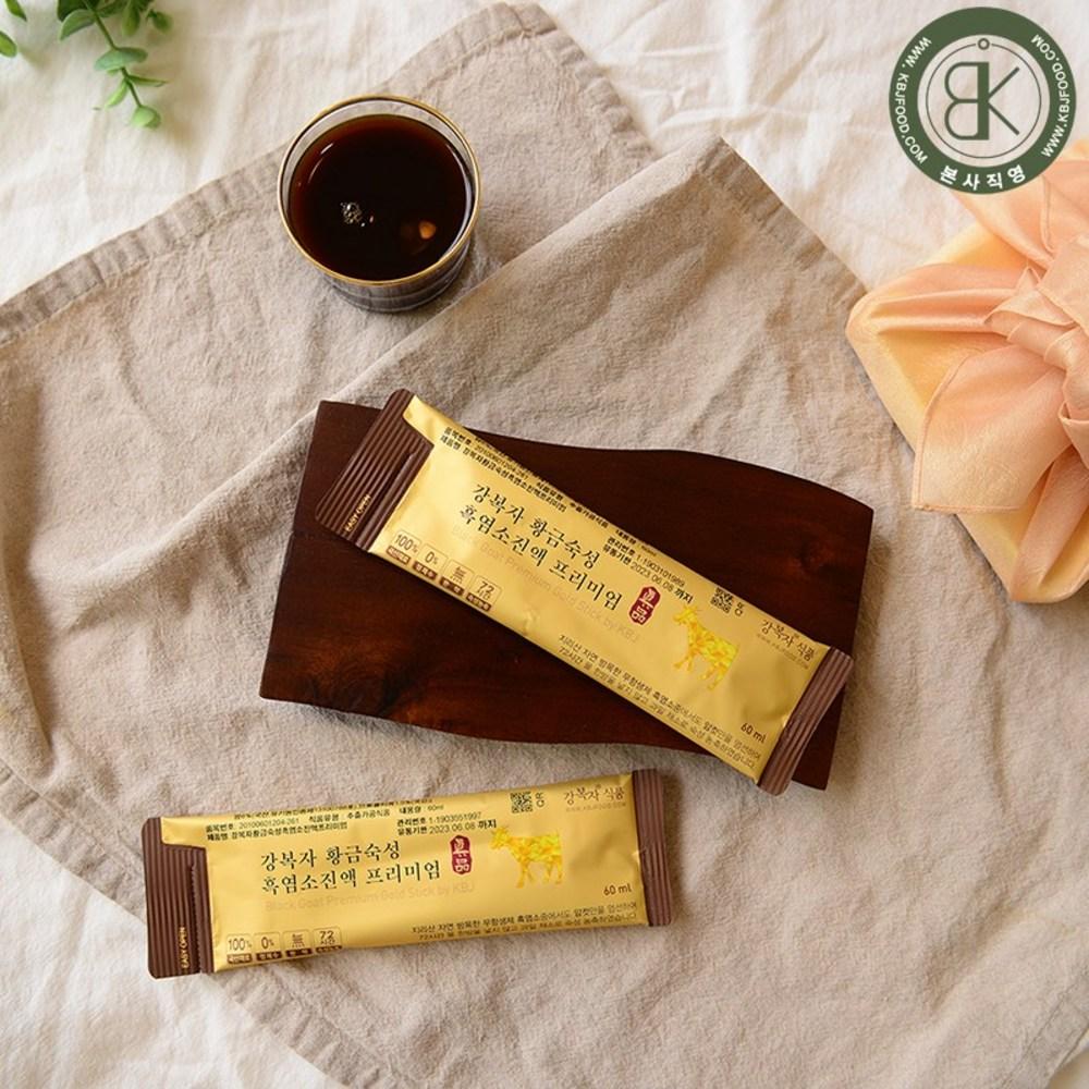 Прямые продажи штаб-квартиры Kang Bok-ja Foods Экстракт золотистой выдержанной черной козы Премиальный экстракт черной козы Сок черной козы в стиках 10 шт 60 мл
