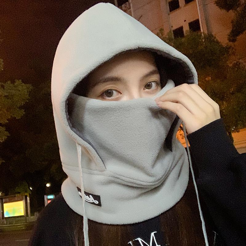 Мужская зимняя ветрозащитная велосипедная шапка с теплой маской, наушниками и защитой шеи - плотный хлопок, стиль Lei Feng