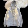 Hooded Sweatshirt Women's Loose Large Size Long-sleeved Top Fashion Zipper Thin Casual Jacket