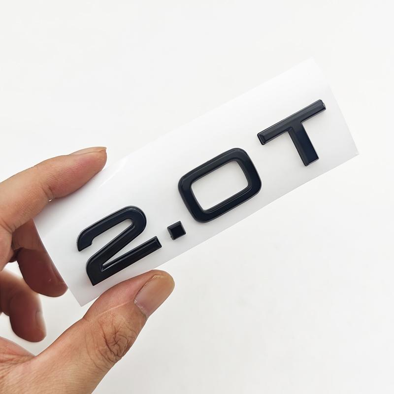 3d ABS 2.0 T Logo 2.0T Emblem Car Rear Trunk 2.0T Badge for 3xjpr A4 B7 B8 A3 8P 8V A6 C7 A5 S3 Q5 2.0T Engine Cover Accessories xjpr3