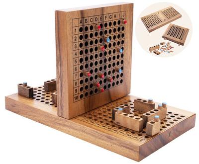 Деревянный морской бой — Традиционная экологическая деревянная игра — Стратегическая игра — Настольная игра — 350430 — 2 игрока — 6 лет +