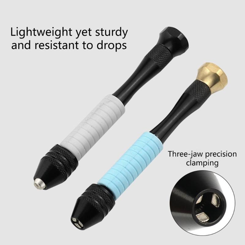 Professional Lightweight Aluminum Hand Drill Grip Featuring Smooth Gear System For Easy Model Crafting And DIY Projects