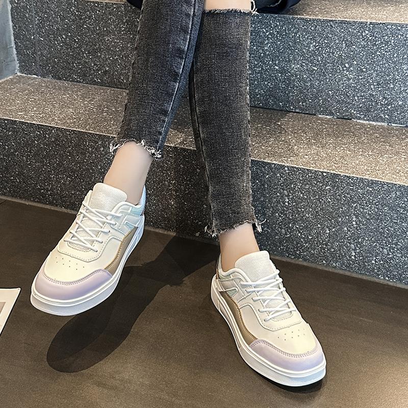 TUINANLE Женская повседневная обувь, кожаные туфли для скейтборда на шнуровке, женские нескользящие кроссовки на платформе