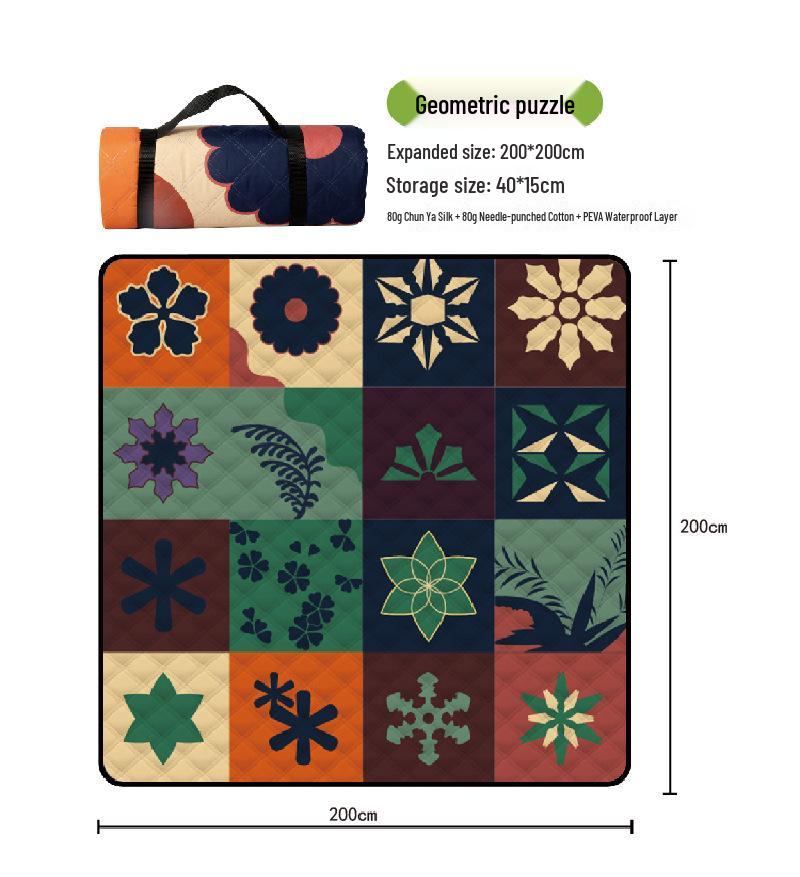 Oversized Waterproof Beach & Picnic Mat - Foldable, Thickened PEVA for Outdoor Use