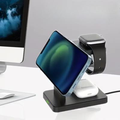 Магнитная беспроводная зарядная станция 3 в 1 для iPhone 16 15 14 13 Pro Max Apple Watch 1-9 AirPods Macsafe Док-станция для быстрой зарядки