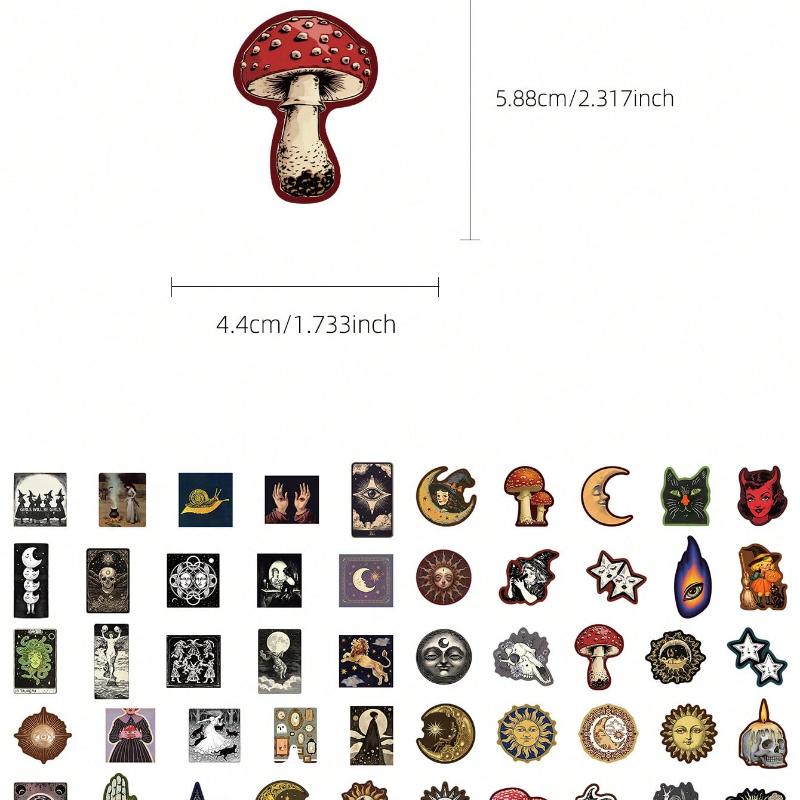 50 шт. Загадочные небесные наклейки для ноутбука, блокнота, чехла для телефона, школьные принадлежности, обратно в школу