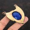 Ограненный Синий Сапфир Подвеска Медный Подвеска Подвеска из Натурального Драгоценного Камня Ювелирные Изделия Ручной Работы Подвеска Новейшего Дизайна Медные Ювелирные Изделия Подарок На Годовщину
