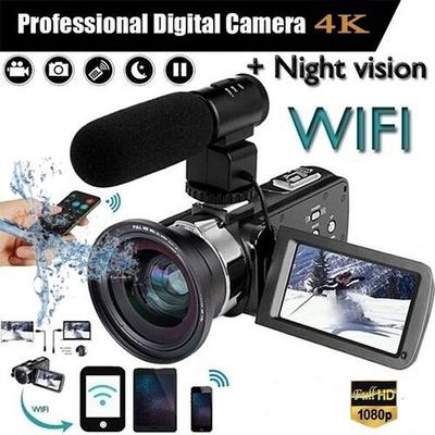 3.0 ЖК-камера Камера Full HD 1080p Цифровой зум Вращающийся на 270 ° экран Поддержка внешнего микрофона и объектива