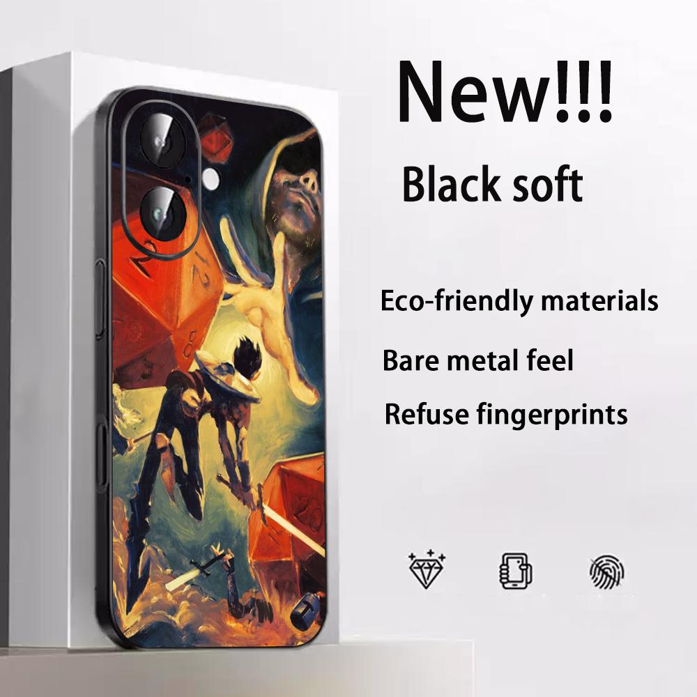 Dungeons Dragons dnd крутая игра Чехол для телефона Для iPhone 17 16 e 15 14 13 12 Plus Mini Pro Max Мягкий черный Ударопрочный чехол