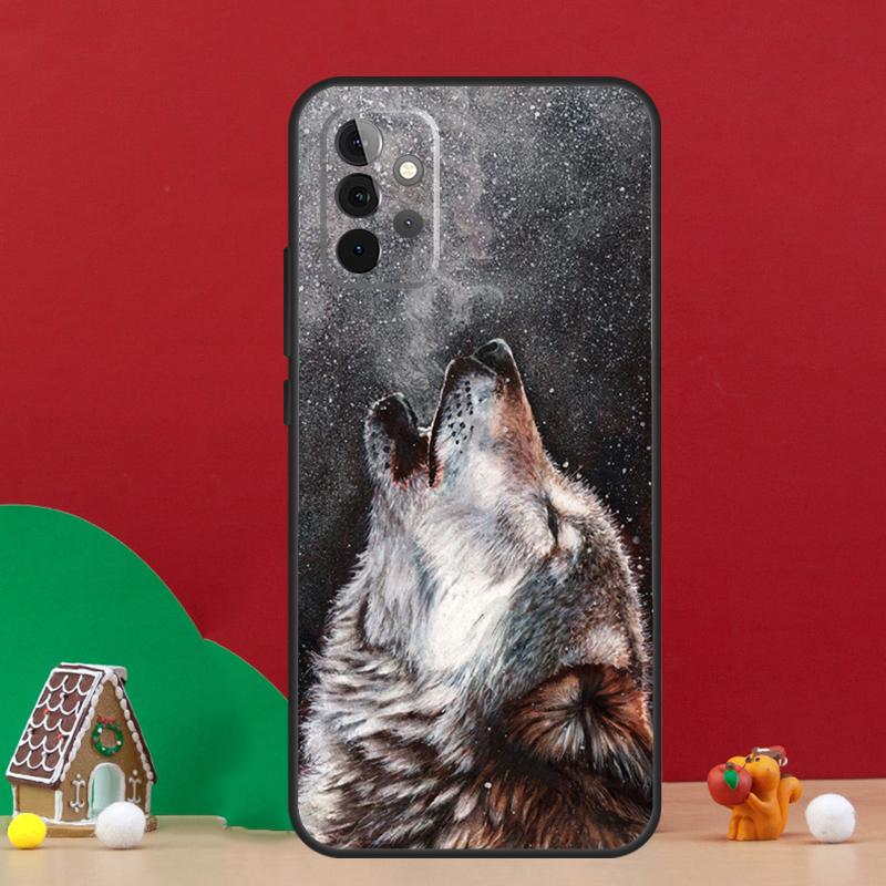 Чехол Животное Волк Воющий Для Samsung Galaxy A55 A52 A32 A12 A33 A06 A16 A26 A36 A56 A15 A53 A13 A34 A54 A14 A17
