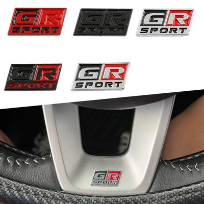 1 шт. 3D металлический логотип GR SPORT Эмблема на руль Декор центральной консоли Эмблема GR SPORT Значки наклейки для салона автомобиля