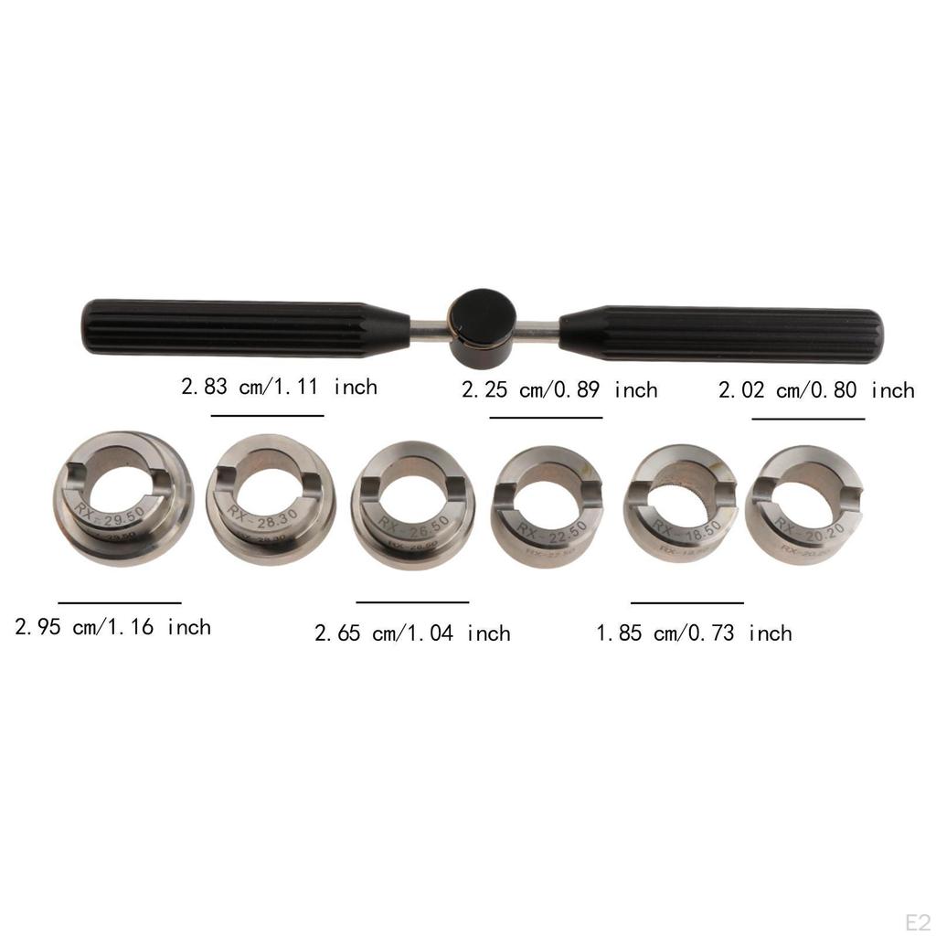 Watch Back Case Opener Wrench Dies Easy To Use 18.5/20.2/22.5/26.5/28.3/29.5mm Repair Tool Set