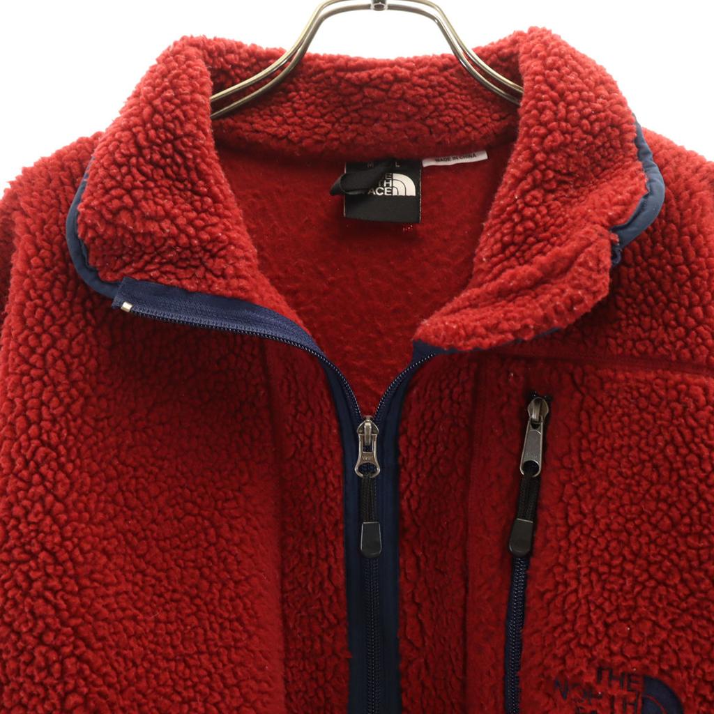 The North Face Флисовая куртка L Красная серия NA-1202 Мужская для улицы Б/У