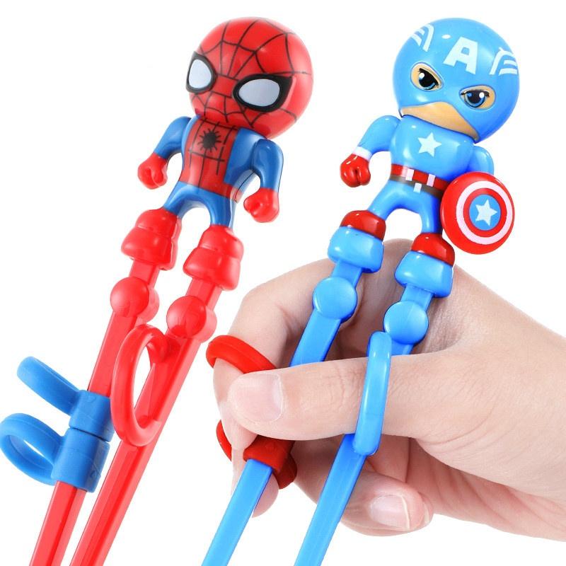 Disney Marvel Kids Training Chopsticks 123 Stage Learning Chopsticks For Babies With 3d Spider-man Design