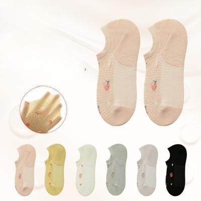 Носки Женские Летние Влагопоглощающие Силиконовые Носки-Лодочки Тонкие Милые Сетчатые Женские Носки Тонкие Короткие Носки Невидимые Носки