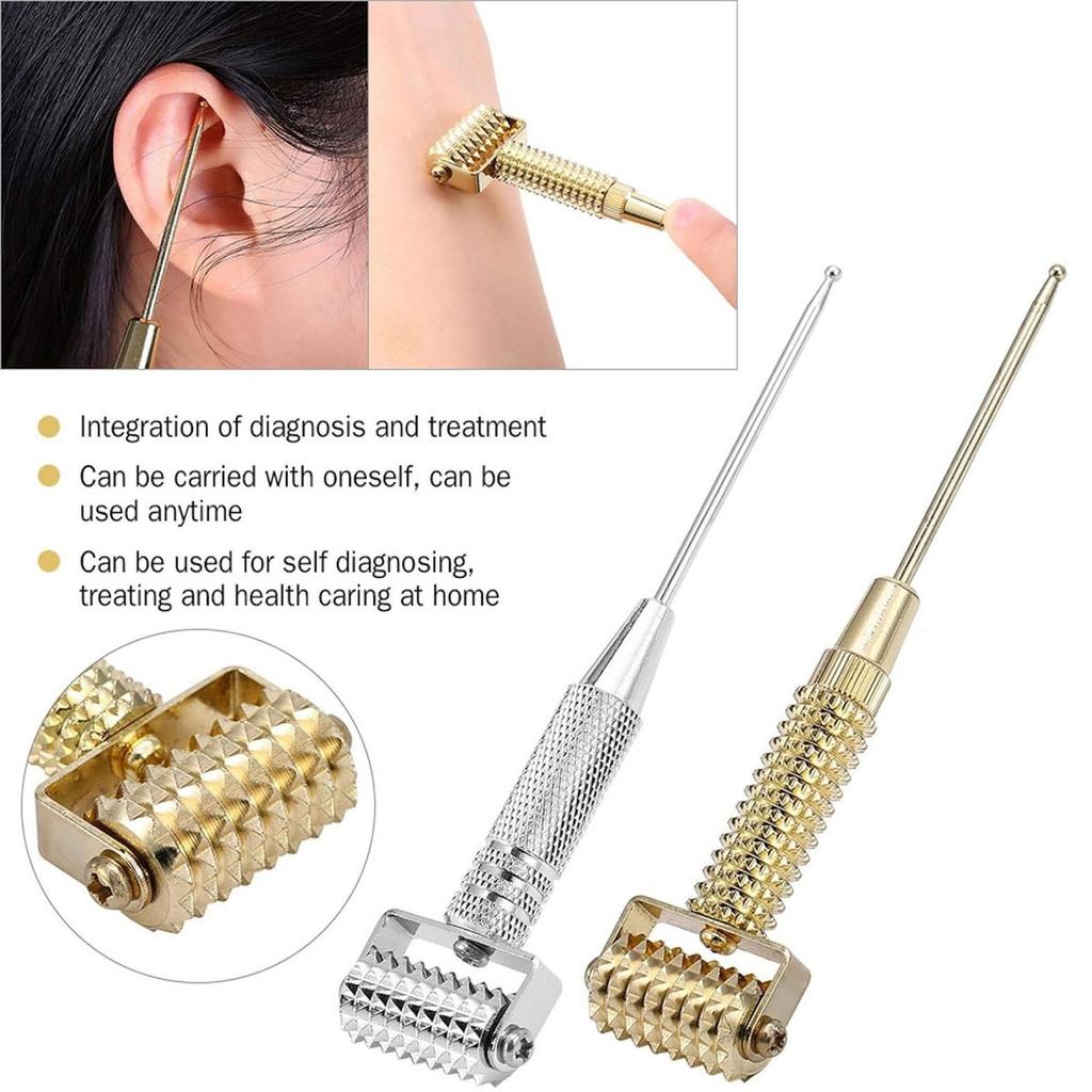 Multifunctional Acupuncture Points Detector Probe Ear Acupoints Spring Needle Massage Roller Massage Roller Spring Needle