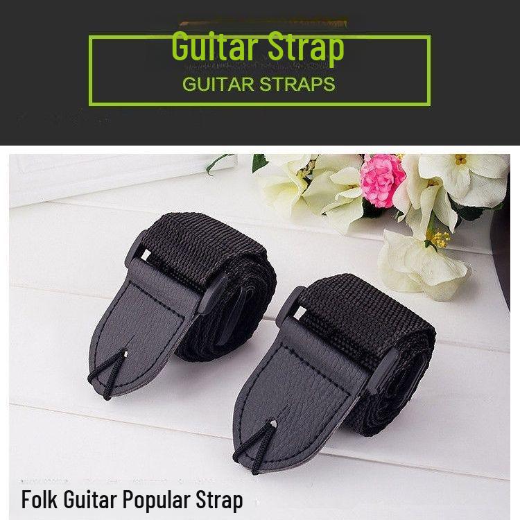 Универсальный черный деревянный ремень для электробас-гитары - классический унисекс-дизайн через плечо