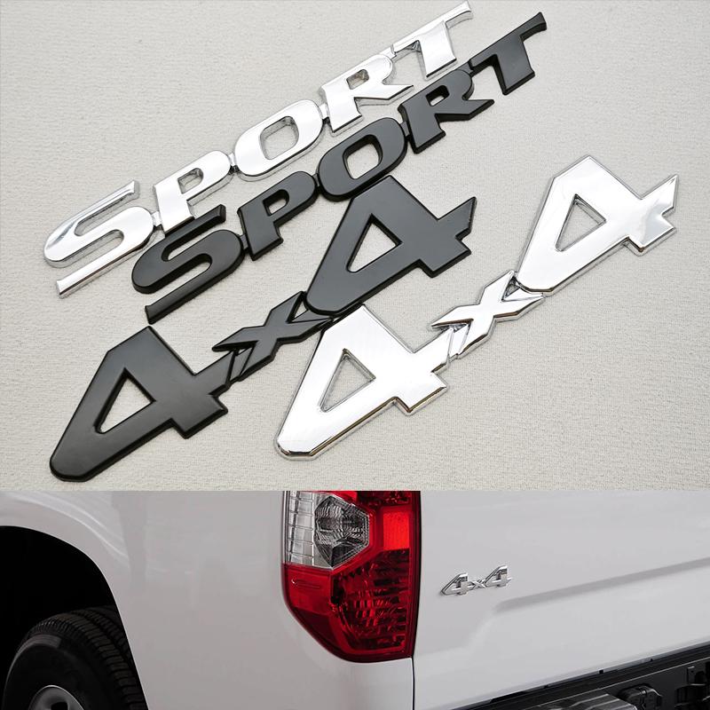 3D Metal Car Rear Bumper Trunk Logo 4X4 Sport Emblem Sticker For JEEP Toyota Land Cruiser 4Runner Tacoma Tundra Hilux Fortuner AD2