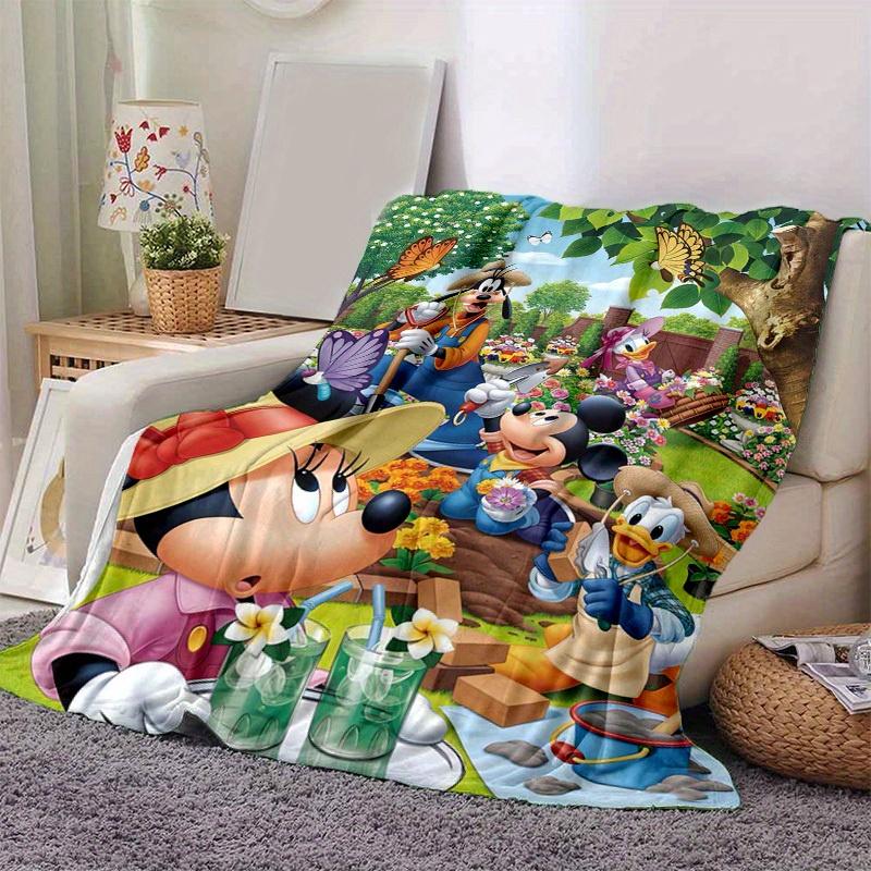1 шт., Плед Disney 'Садовое Приключение' для Домашнего Декора, Фланелевый Плед для Вашего Дивана, Идеальный Подарок для Спальни, Гостиной, Путешествий