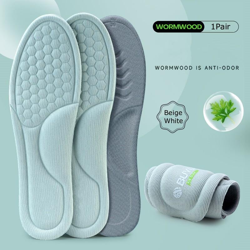 NO.8 1Pair Sport Insoles for Shoes Sweat-Absorbing Breathable Deodorant Insole for Feet Growing Sole Sponge Massage Shoe Inserts Pads