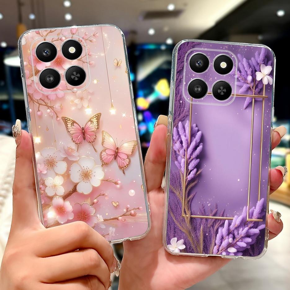 Чехол для Honor 400 Smart 5G LGN-NX1 Роскошный чехол с рисунком бабочки Мягкий силиконовый чехол для Honor X7d HonorX7d Honor400 Smart Сумки