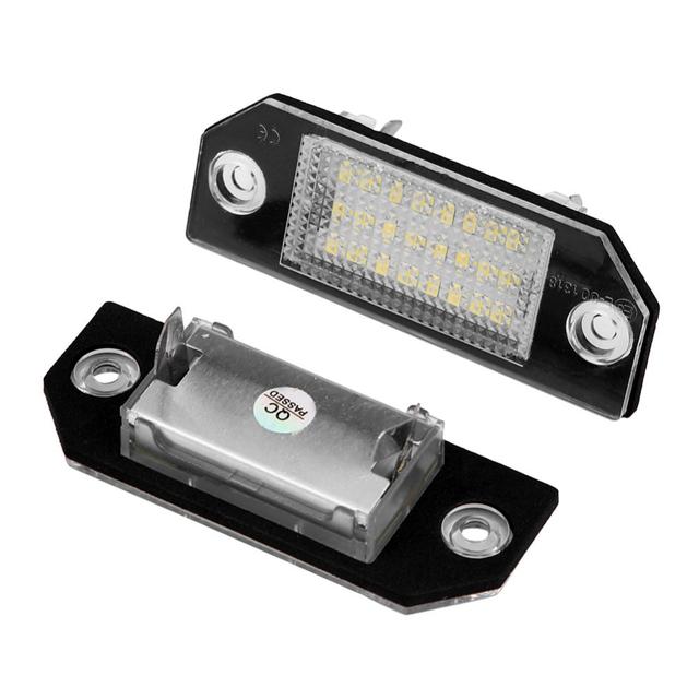 2 Pcs CANBUS LED Car Number License Plate Light Lamp Assembly Auto Tail Lighting For Ford Focus C-MAX MK2