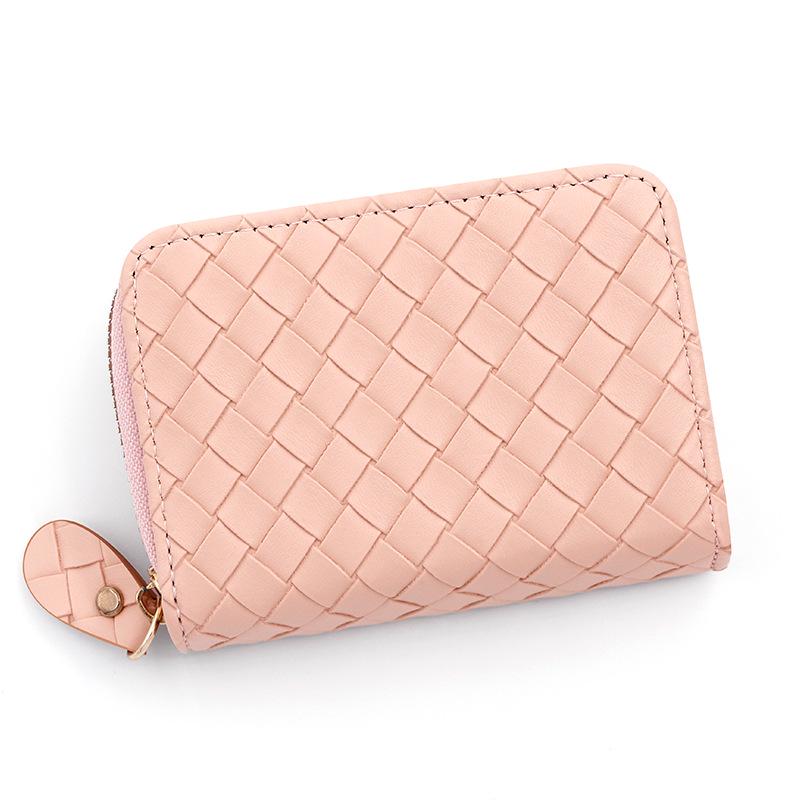 Шикарный держатель для карт-аккордеон: Тканый кошелек для монет на молнии с отделениями для нескольких карт для мужчин и женщин