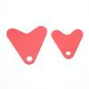 100Pcs/Bag 16/21mm Fishing Plastic Red Heart Shape Fish Tails for Metal Spoon Lures DIY