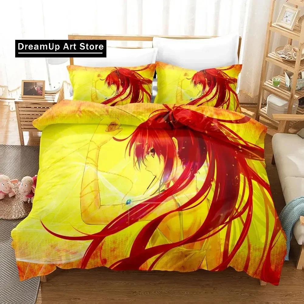 Комплект постельного белья Kawaii Girl Cartoon Shakugan No Shana, постельное белье в стиле аниме, пододеяльник, наборы для домашнего декора, односпальная кровать, размер «king-size», подарок