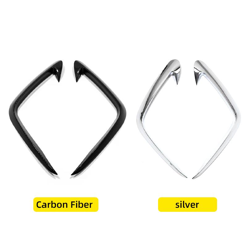 Для Hyundai Tucson NX4 2022 2023 ABS углеродное волокно автомобиля передняя противотуманная фара бровей ветер нож крышка отделка наклейки