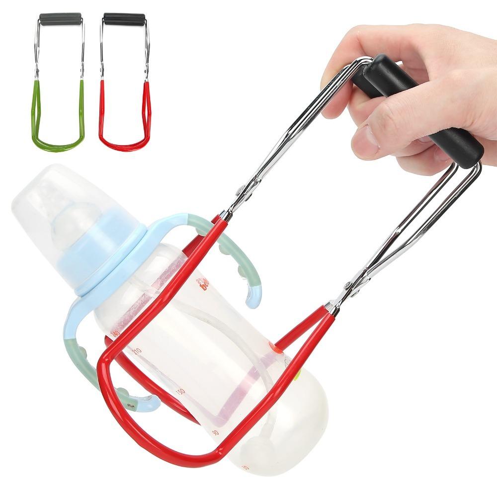 2PCS Stainless Steel Canning Jar Lifter Non-slip Handle Jar Lifter Tongs Home Kitchen