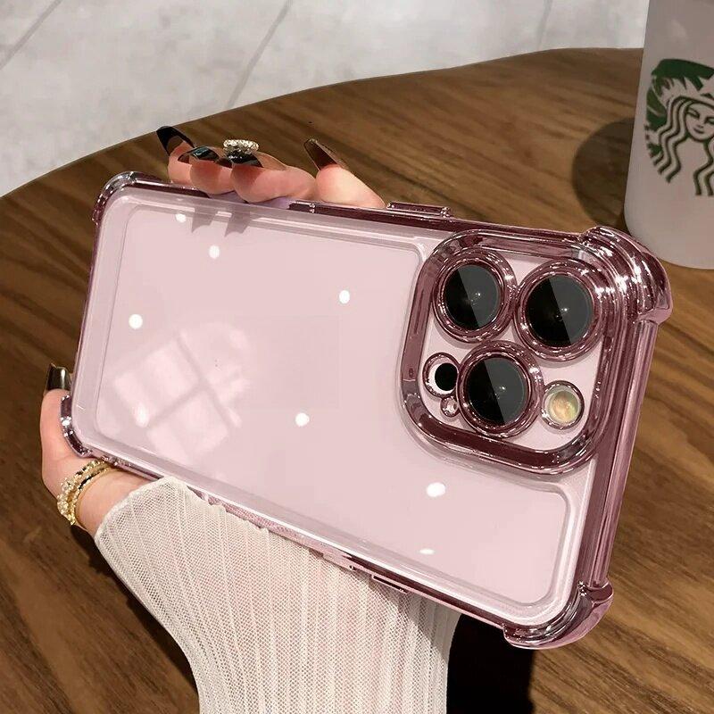 Luxury Phone Case For VIVO V40 Lite 5G V30 Pro V29 V27 V25 V23 Y78 Y77 Y76 Y72 Y52 Y50 Y36 4G Y35 Y33T Y33s Shockproof Clear Cover