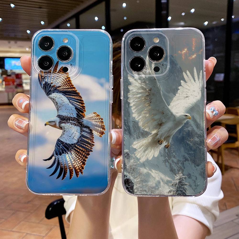 Крутой чехол для телефона с изображением орла для iPhone 17 16e 16 15 14 13 12 11mini Pro Max X XR XSMAX 8 7 Air Plus Мягкий чехол