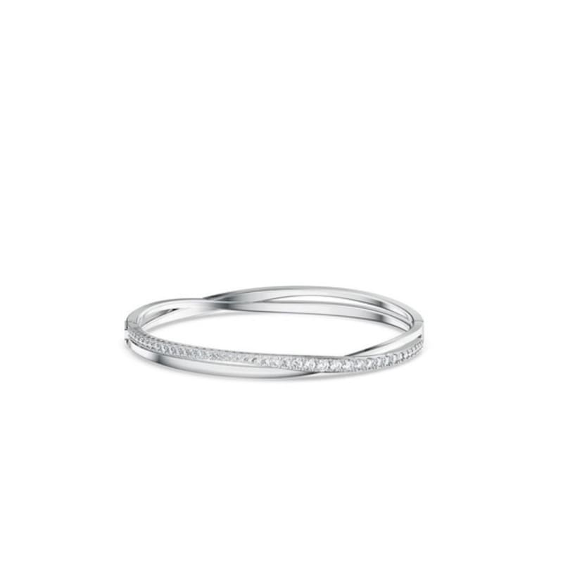 SWAROVSKI [Authentic product from headquarters/Free shopping bag] Hyperbola Rhodium Bangle Bracelet M 5565210